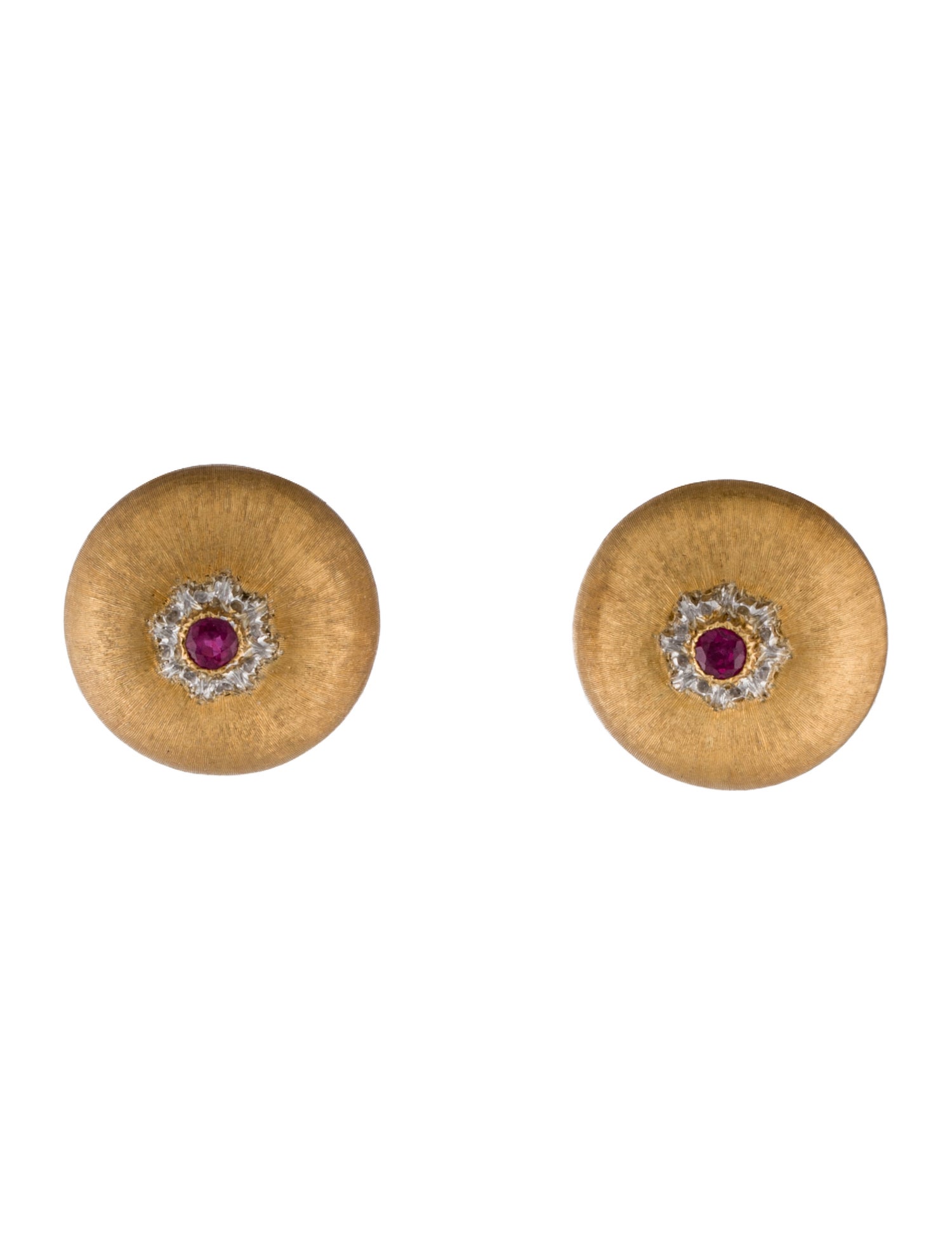Buccellati 18K Ruby Clip-On Earrings