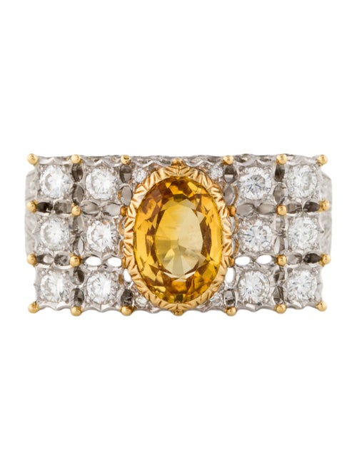 Buccellati 18K 1.97ct Sapphire & Diamond Cocktail Ring