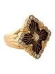 Buccellati 18K Diamond & Enamel Opera Tulle Cocktail Ring