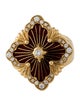 Buccellati 18K Diamond & Enamel Opera Tulle Cocktail Ring