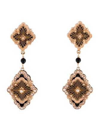 Buccellati 18K Onyx and Diamond Opera Tulle Drop Earrings