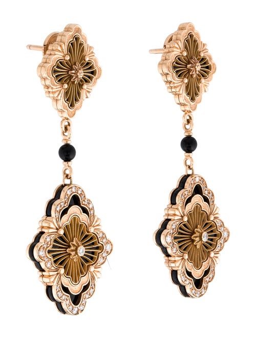 Buccellati 18K Onyx and Diamond Opera Tulle Drop Earrings