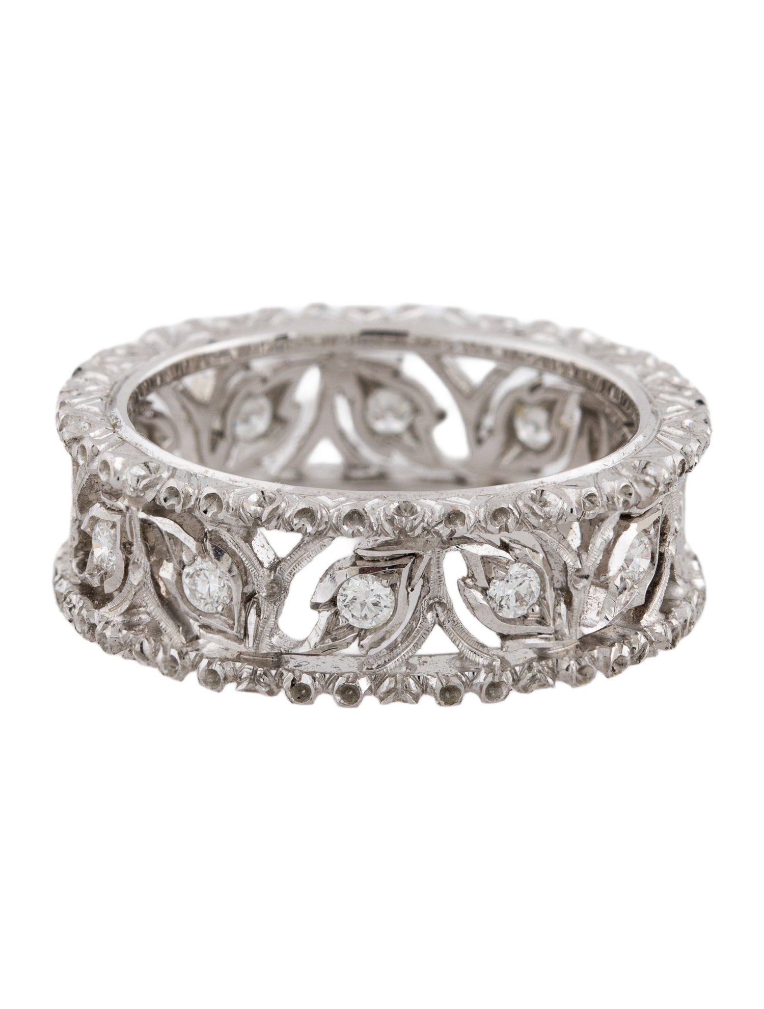 Buccellati 18K Diamond Ramage Eternelle Ring