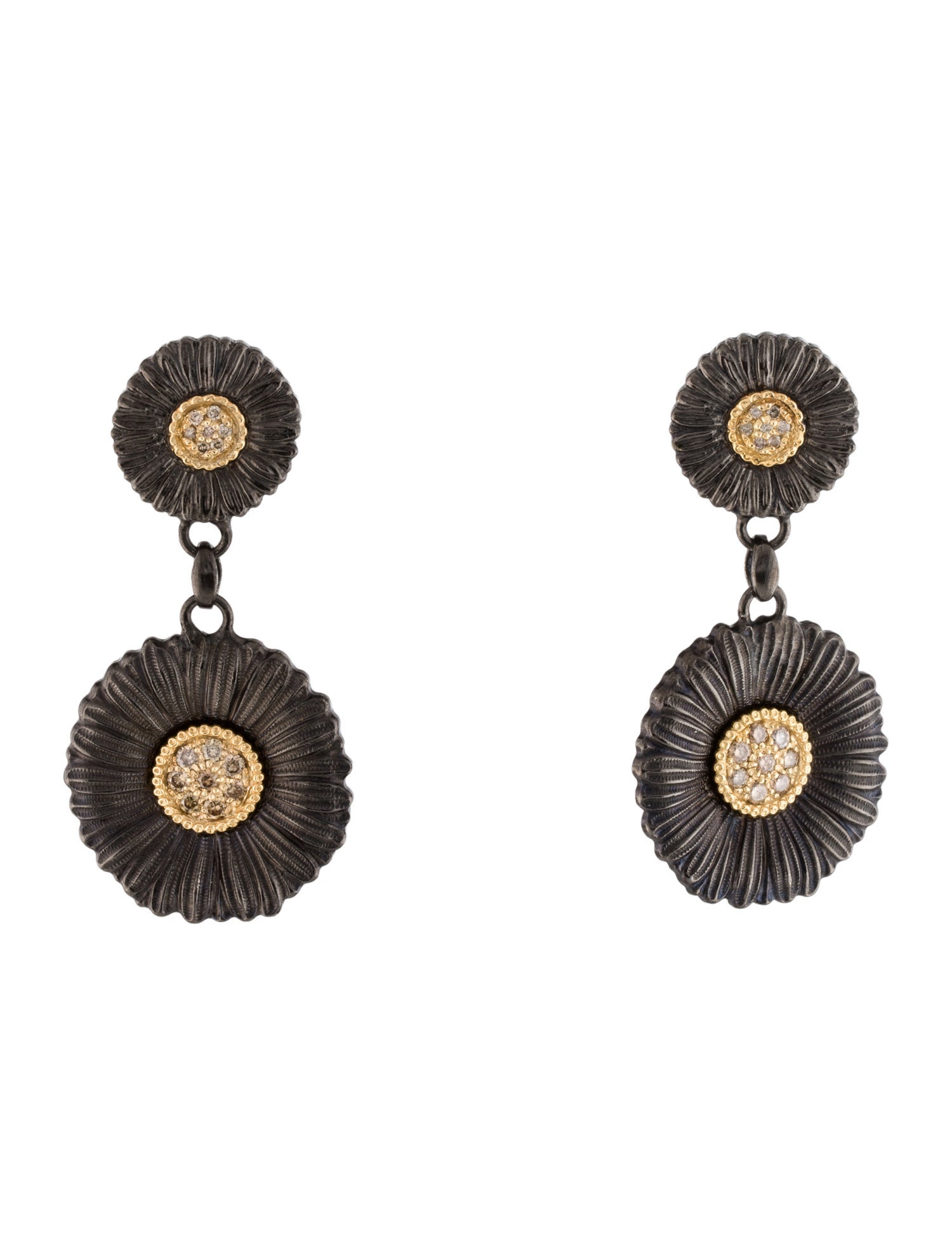 Buccellati Diamond Blossoms Daisy Drop Earrings
