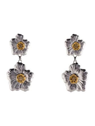 Buccellati Diamond Blossoms Drop Earclips
