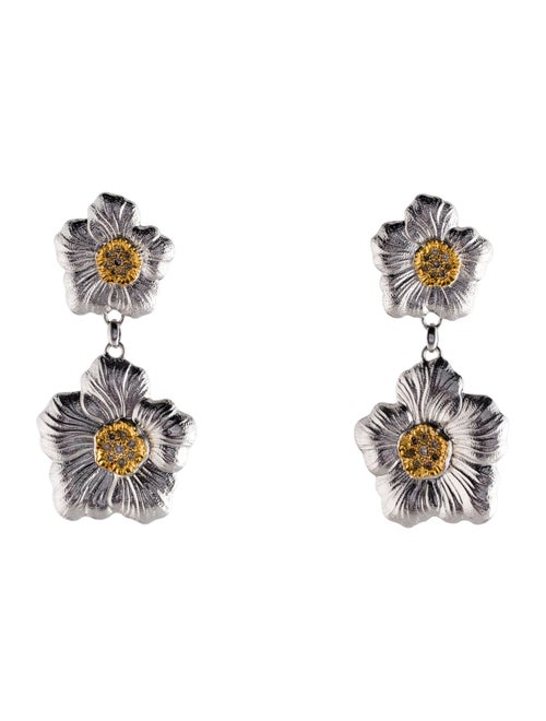 Buccellati Diamond Blossoms Drop Earclips