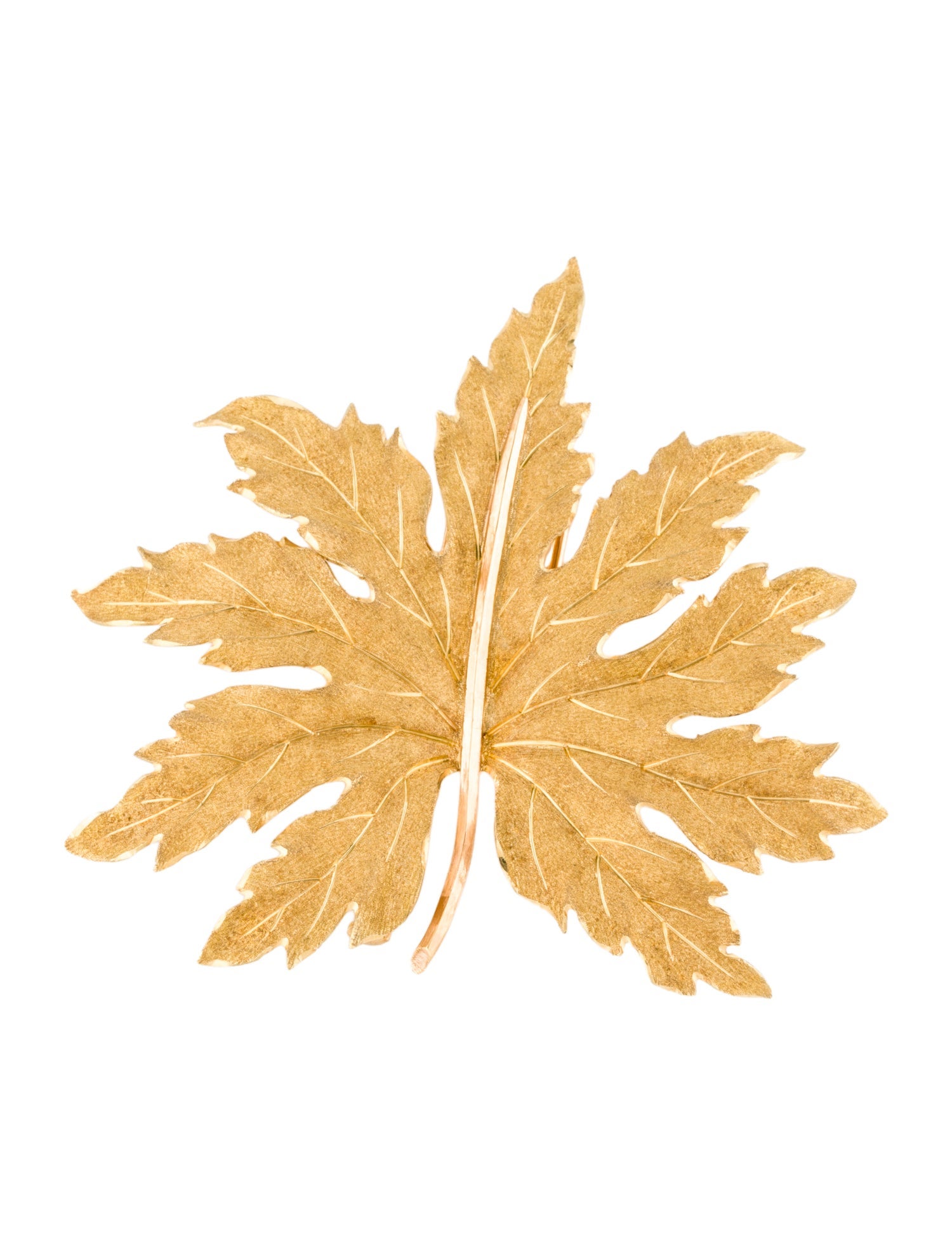Buccellati Vintage 18K Leaf Brooch