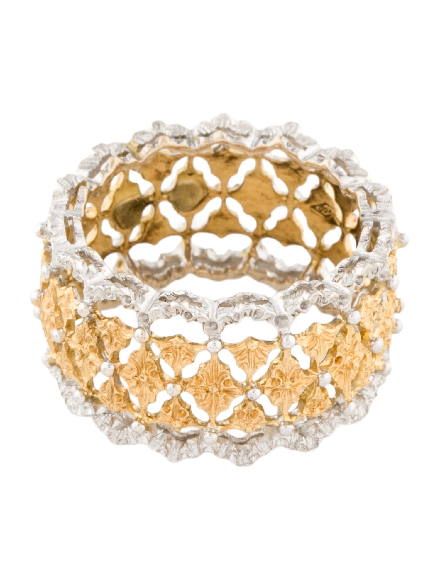 Buccellati 18K Two-Tone Band Ring