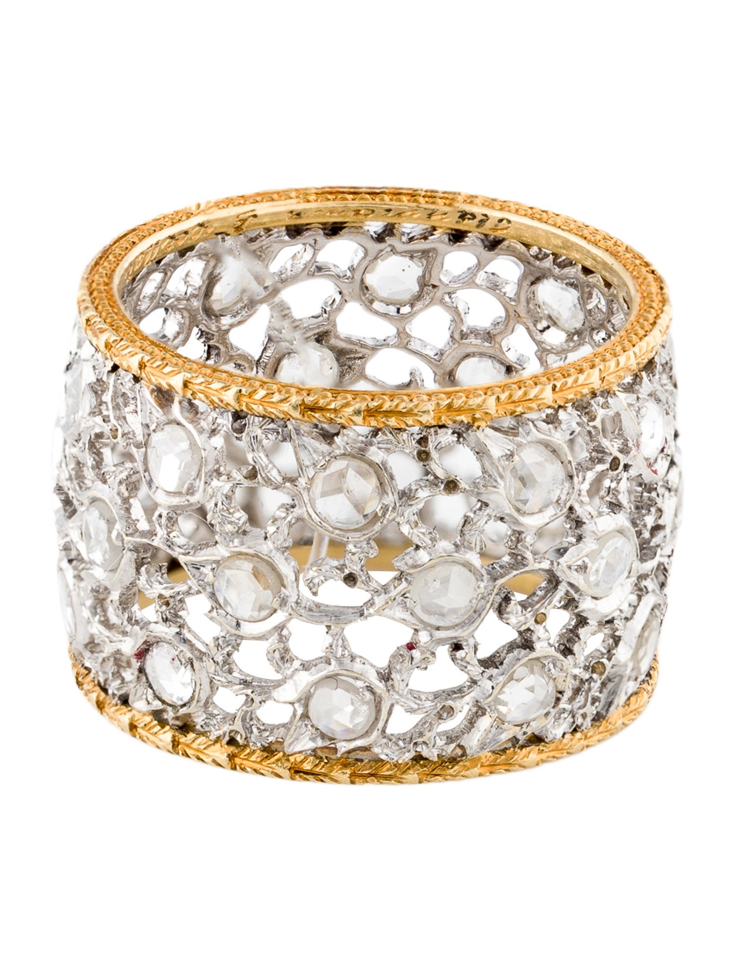 Buccellati 18K Diamond Wide Band