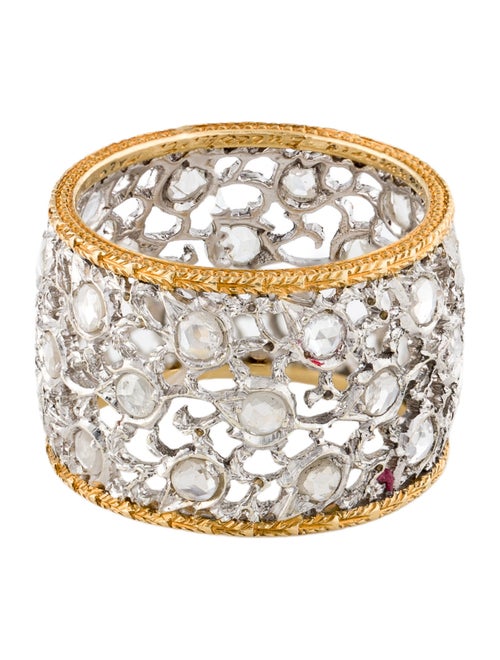 Buccellati 18K Diamond Wide Band