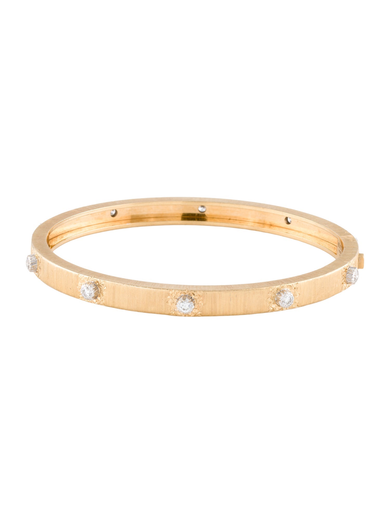 Buccellati 18K Diamond Macri Classica Rigato Bracelet