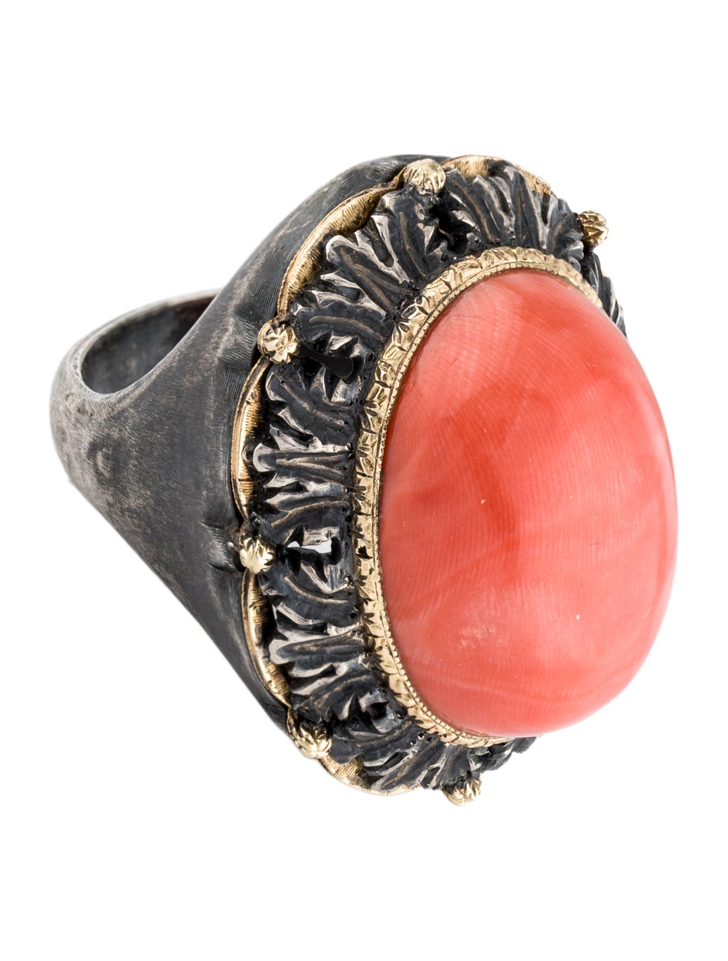 Buccellati Vintage Coral Cocktail Ring