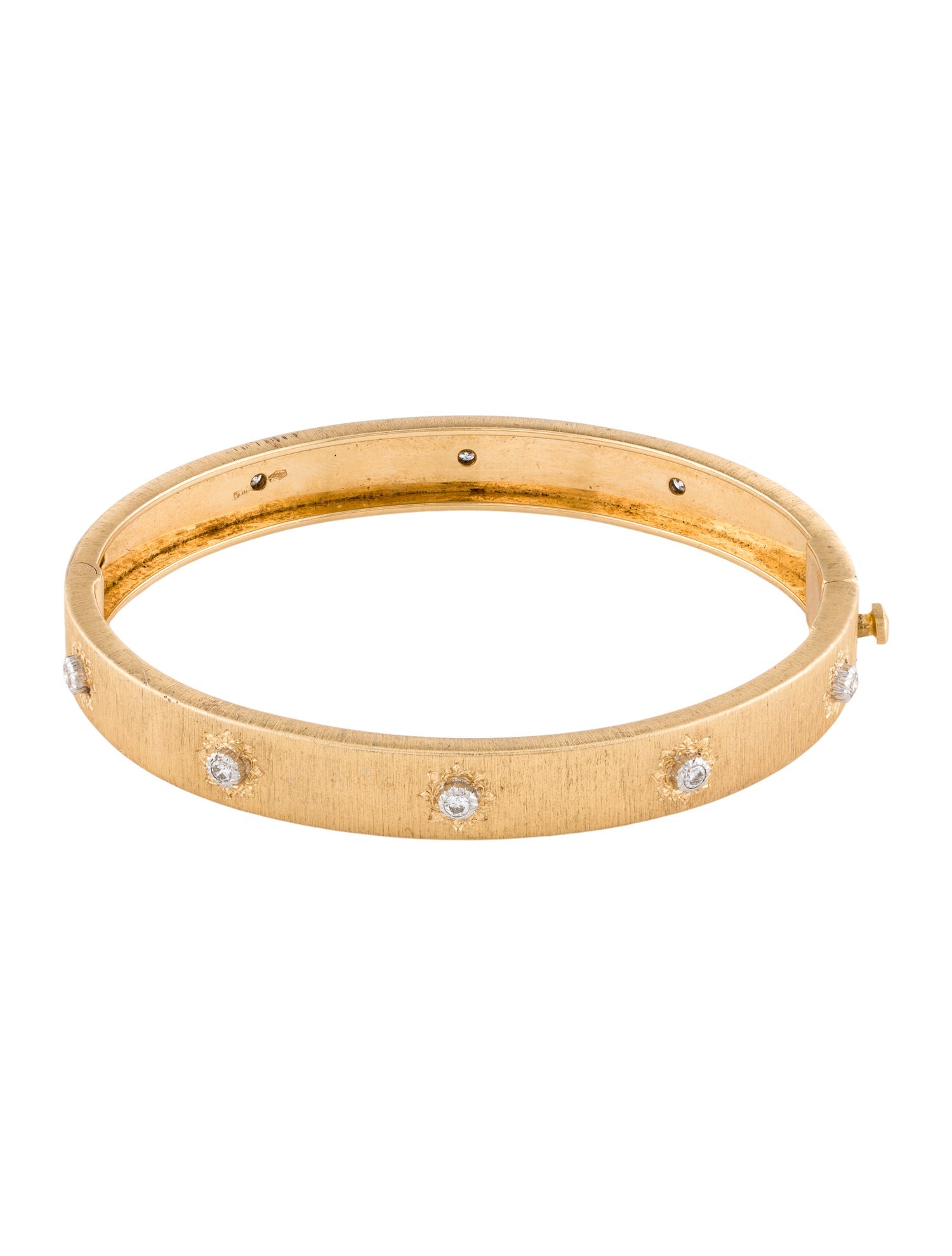 Buccellati 18K Diamond Macri Classica Bangle Bracelet
