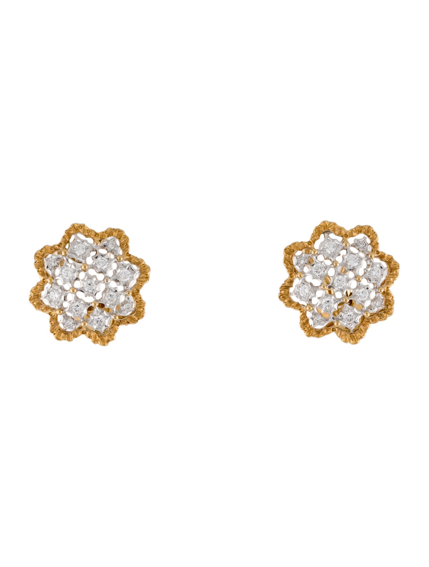 Buccellati 18K Diamond Rombi Earclip Earrings