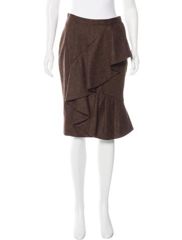 Burberry Prorsum Wool Herringbone Skirt