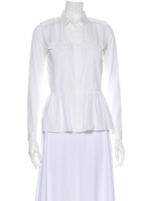 Burberry Prorsum Long Sleeve Button-Up Top