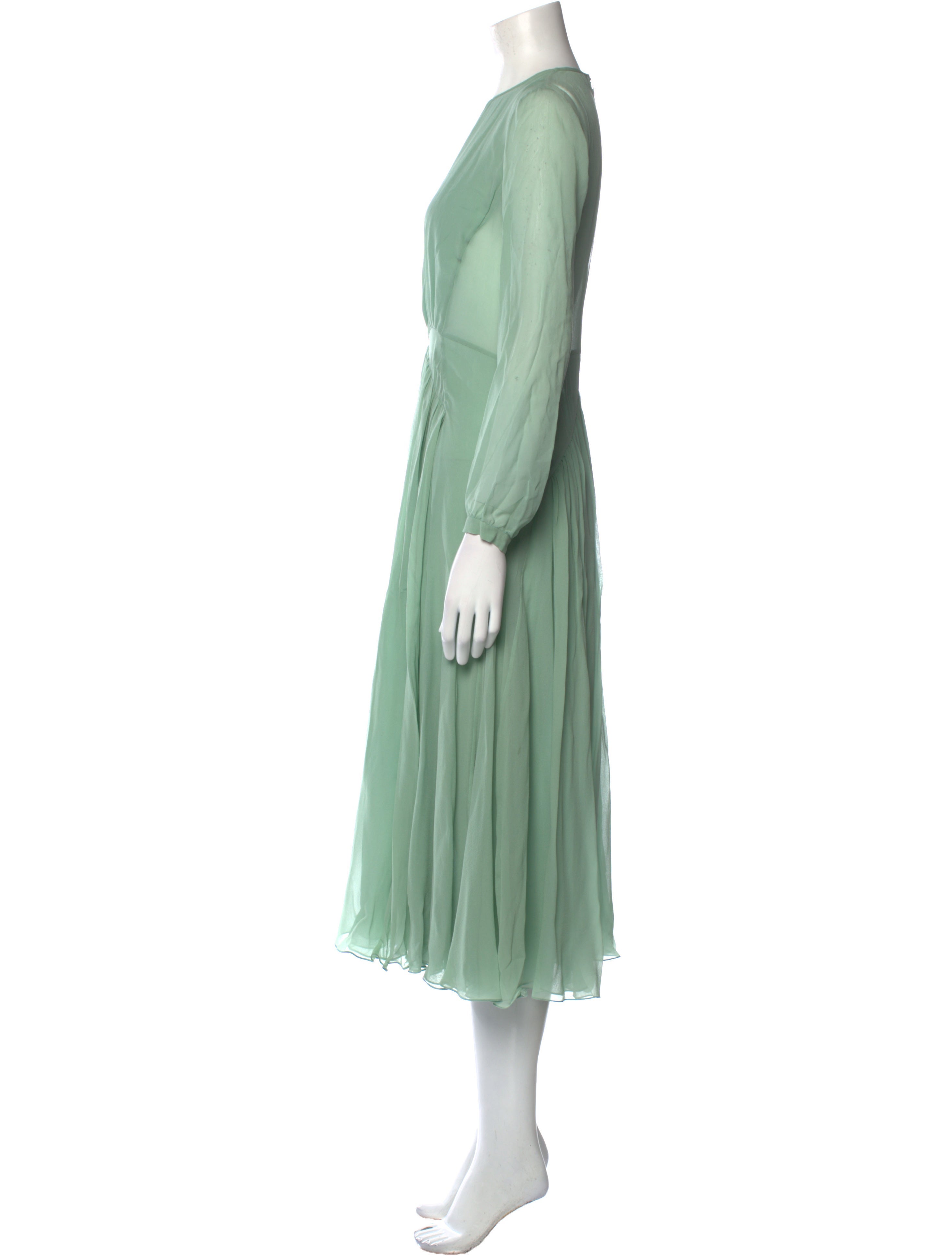 burberry prorsum green dress BURBERRY PRORSUM Spring 2011 Size 10 Green Black Silk Camouflage Leather  Knee-Length Dress main image 0