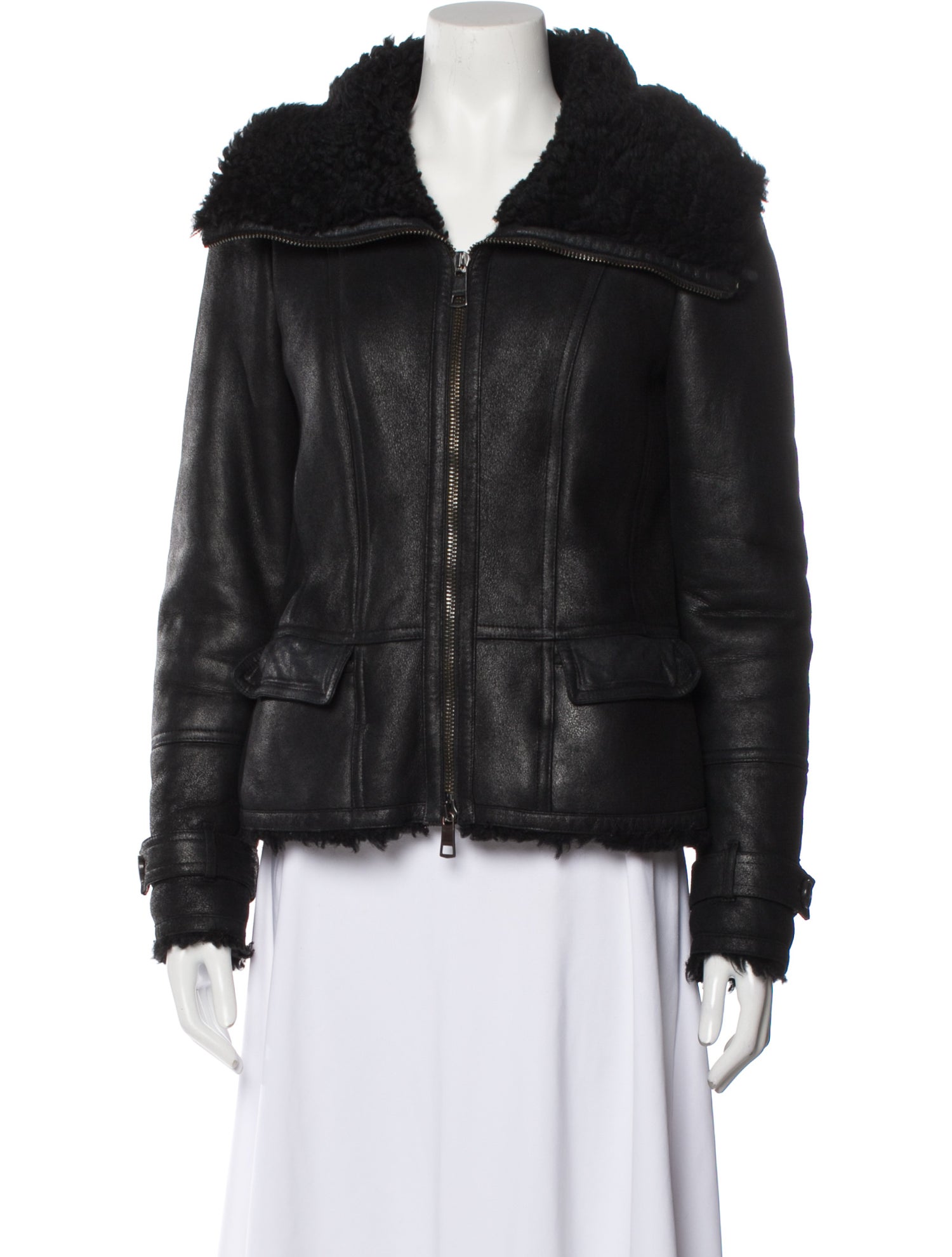 Burberry London Lamb Leather Fur Jacket