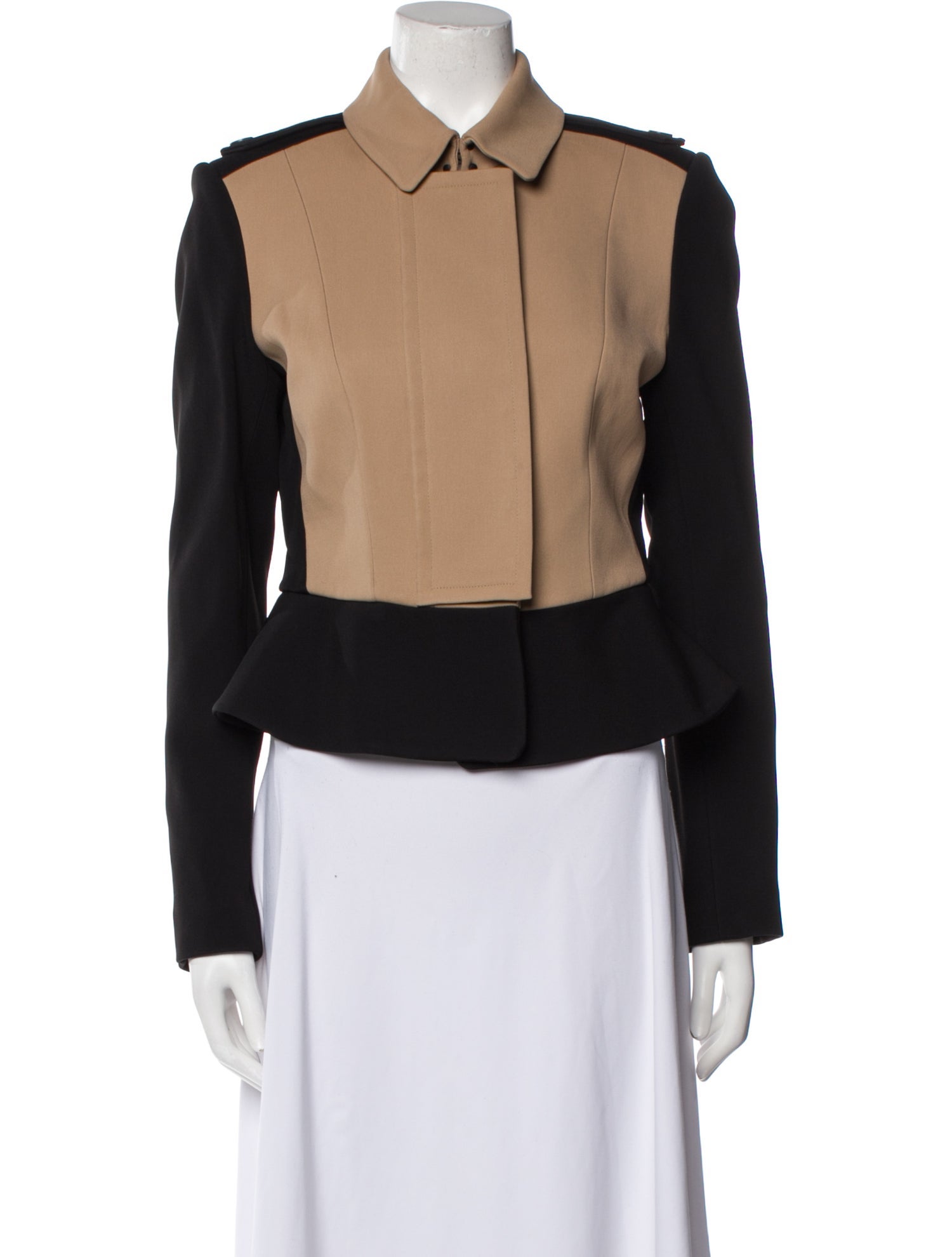 Burberry Prorsum Colorblock Pattern Biker Jacket