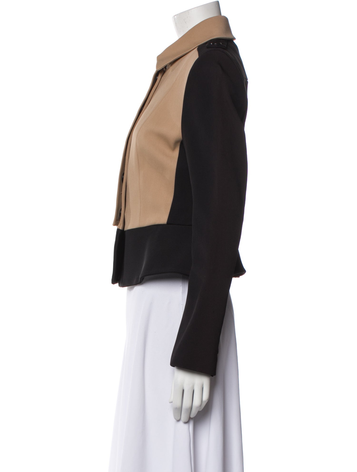 Burberry Prorsum Colorblock Pattern Biker Jacket