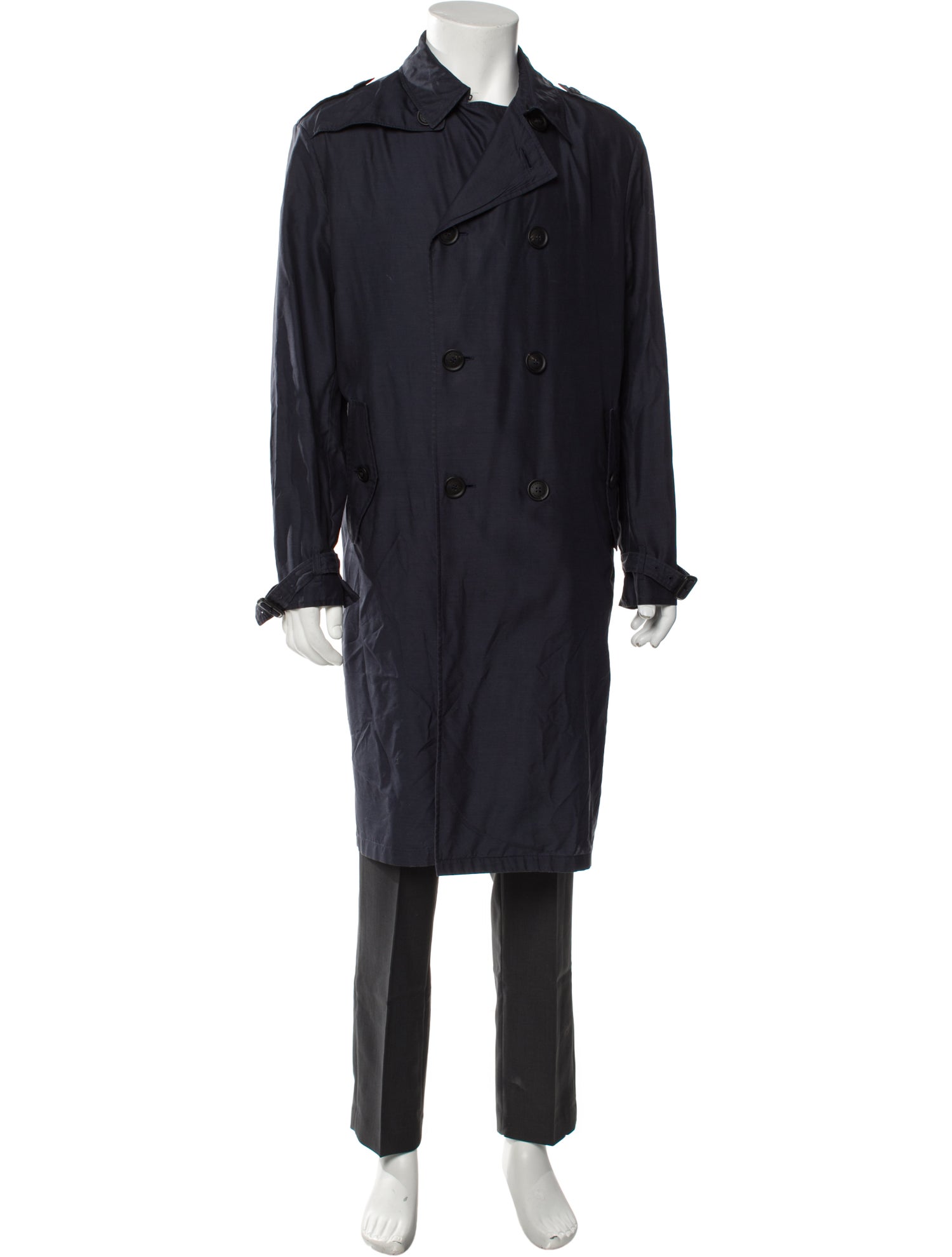 Burberry Prorsum House Check Pattern Silk Overcoat