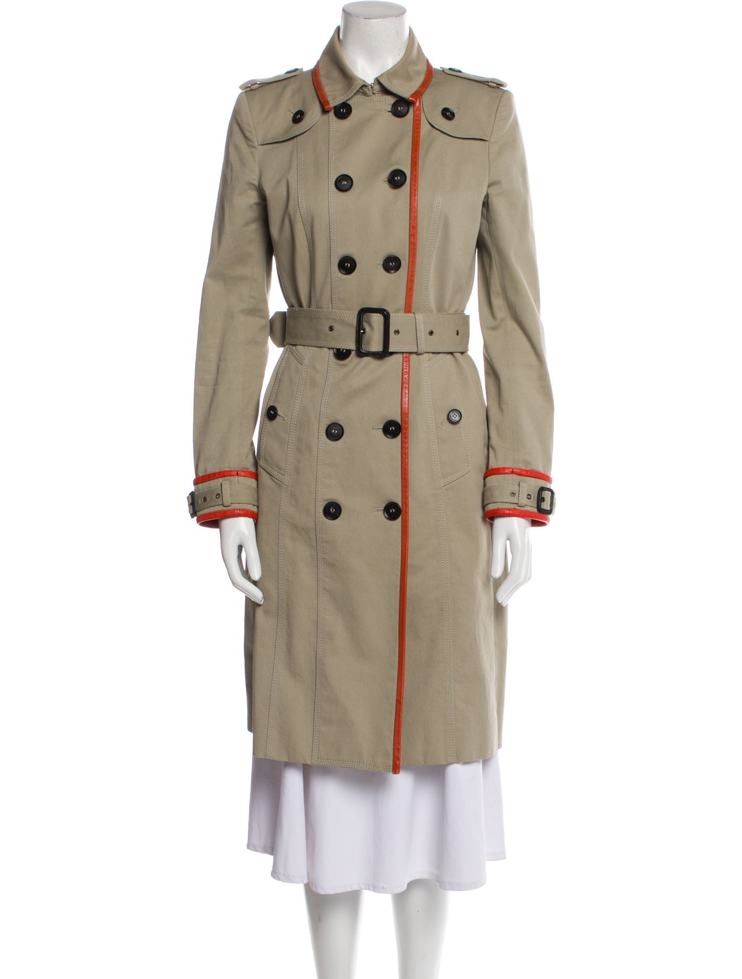 Burberry Prorsum Striped Trench Coat