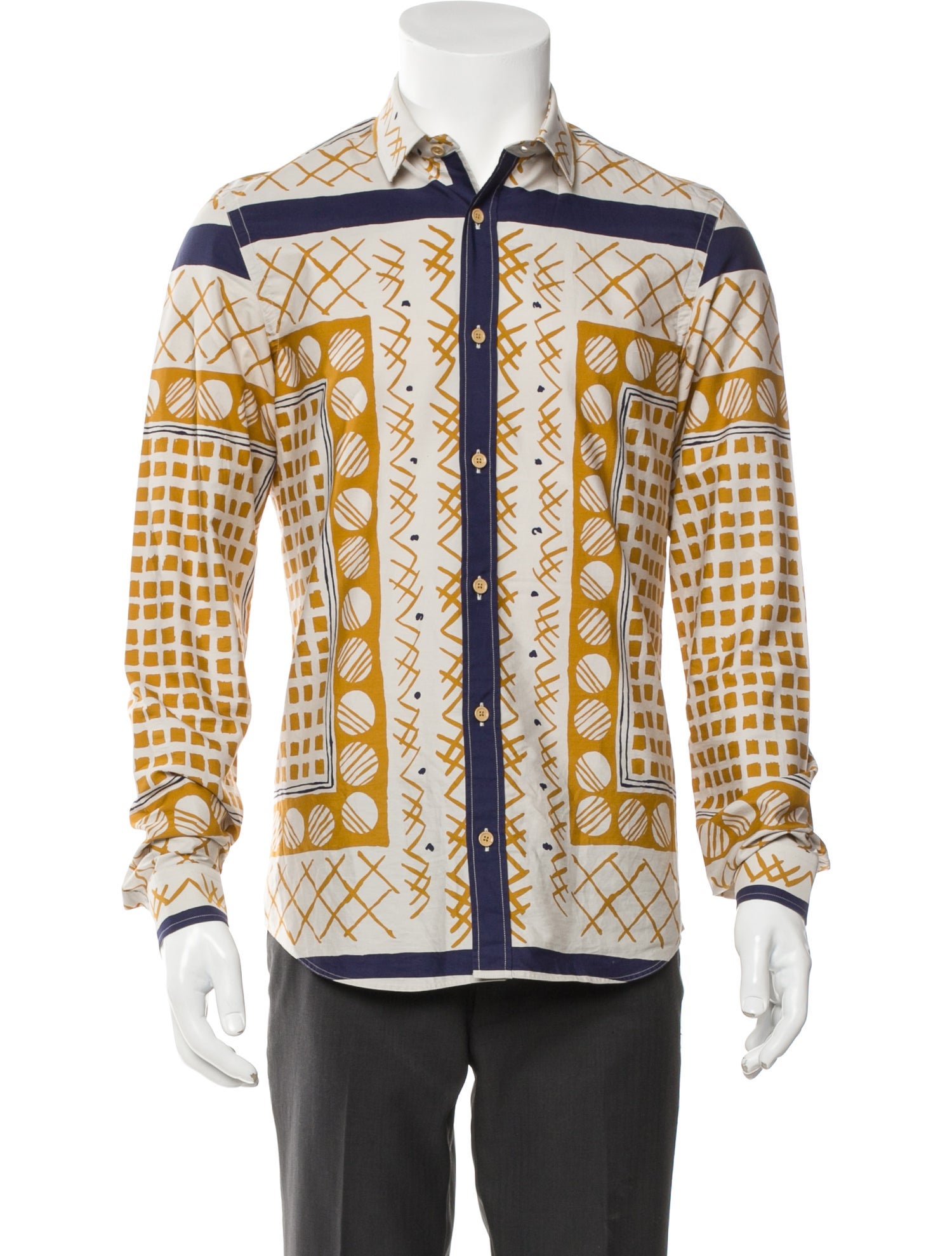 Burberry Prorsum Printed Long Sleeve Shirt