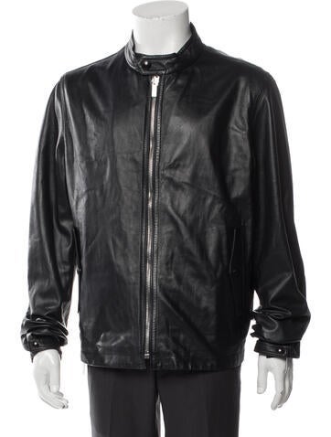 Burberry Prorsum Outerwear Lamb Leather Moto Jacket Us44, It54 | XXL
