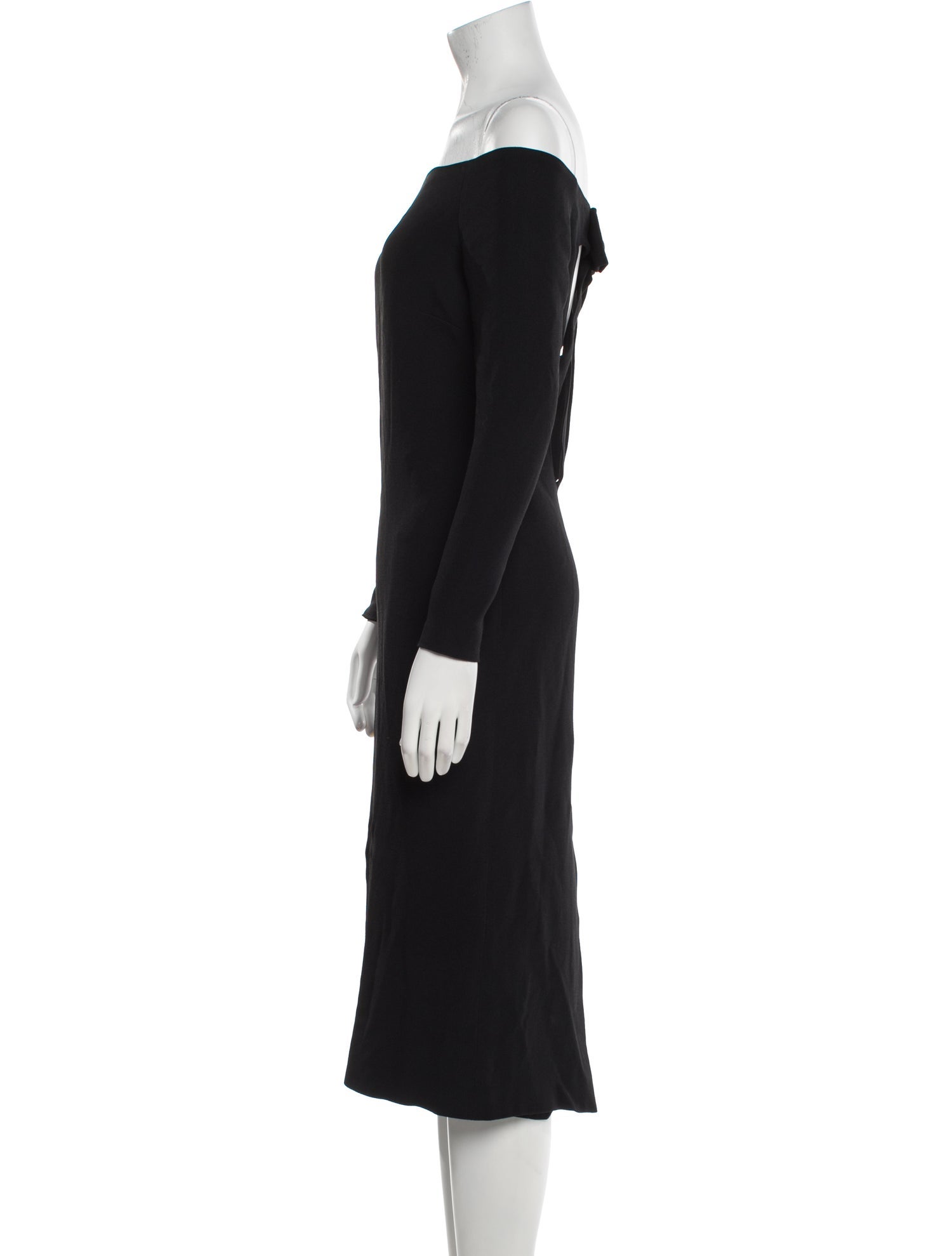 Burberry Prorsum Off-The-Shoulder Midi Length Dress