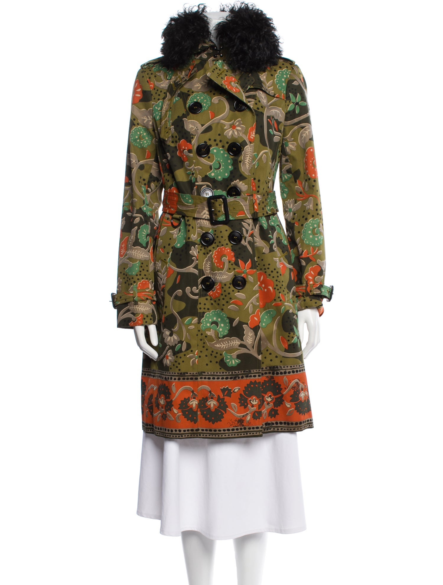 Burberry Prorsum Printed Trench Coat