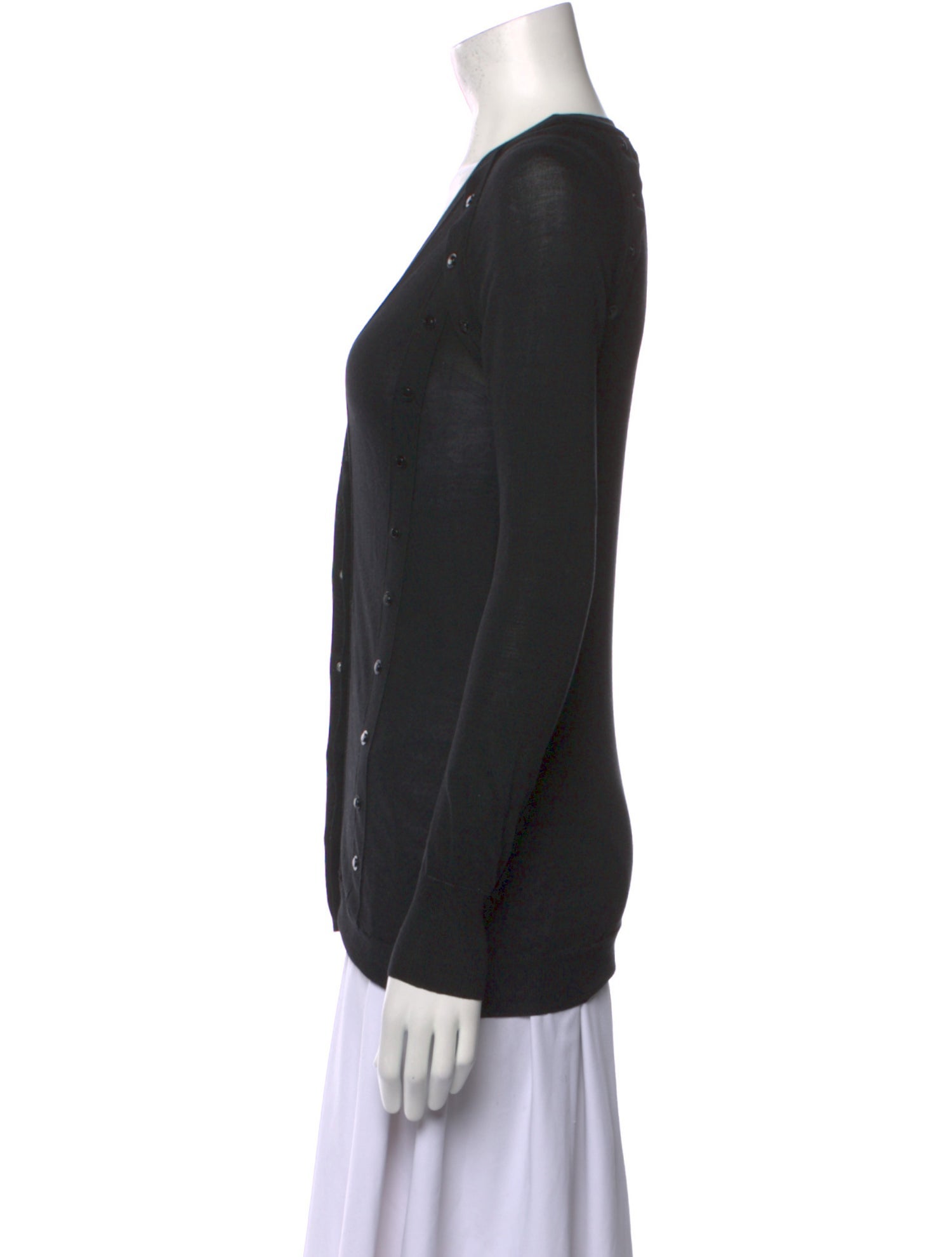 Burberry Prorsum Silk V-Neck Sweater