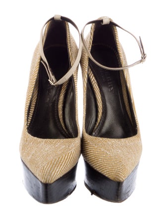 Burberry Prorsum Canvas Tweed Pattern Pumps