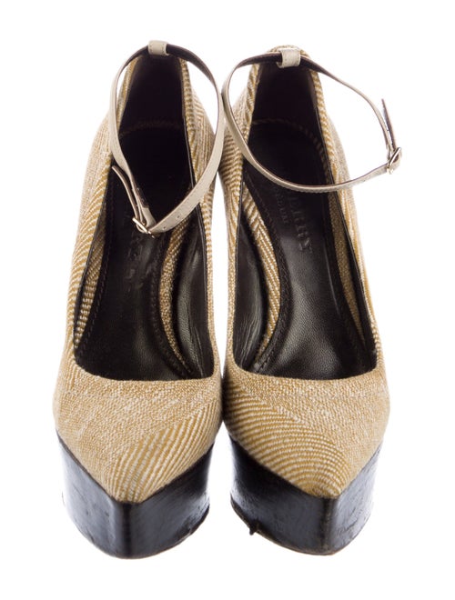 Burberry Prorsum Canvas Tweed Pattern Pumps