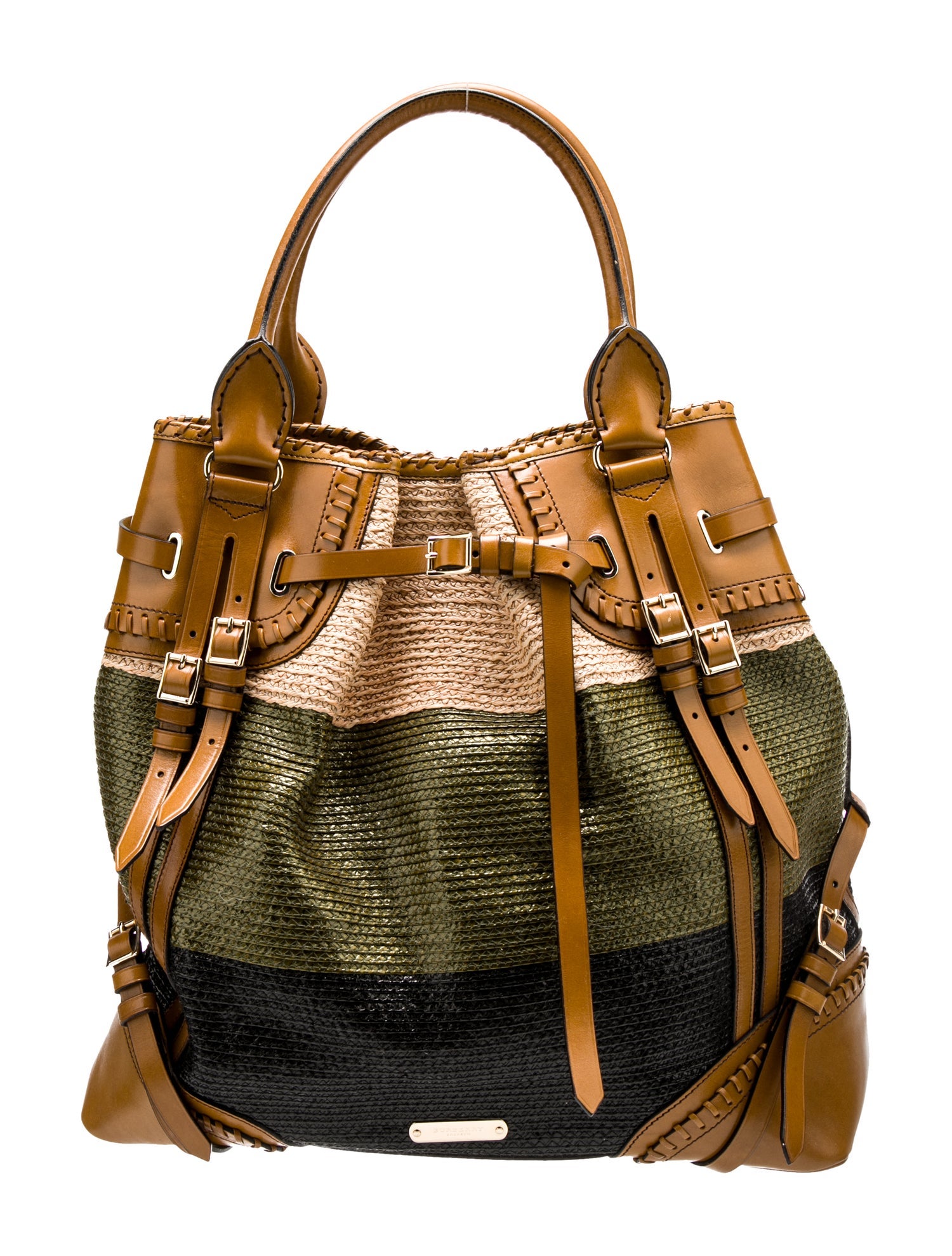 Burberry Prorsum Raffia Bucket Bag