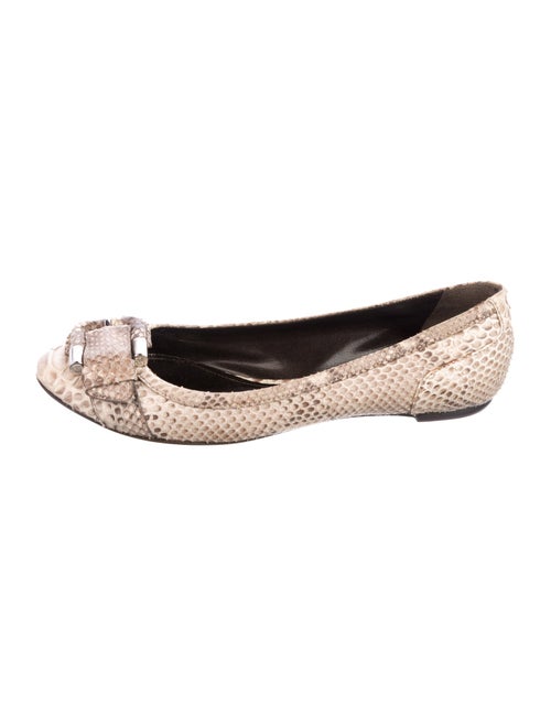 Burberry Prorsum Snakeskin Animal Print Ballet Flats