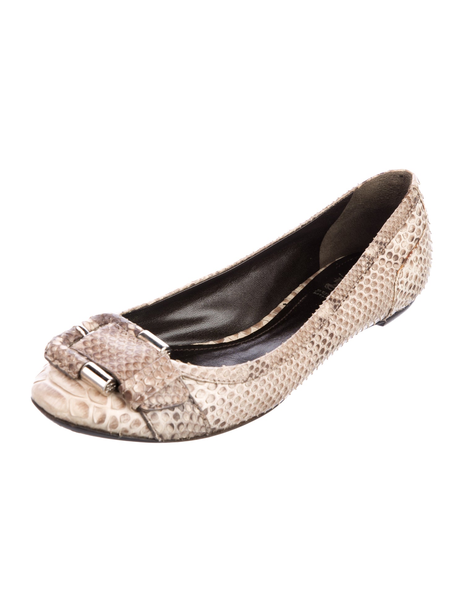 Burberry Prorsum Snakeskin Animal Print Ballet Flats