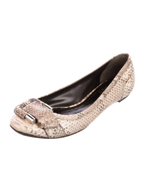 Burberry Prorsum Snakeskin Animal Print Ballet Flats