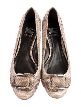 Burberry Prorsum Snakeskin Animal Print Ballet Flats