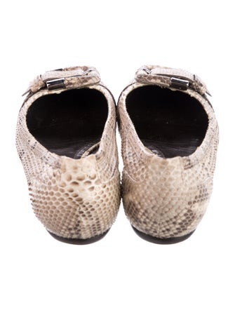 Burberry Prorsum Snakeskin Animal Print Ballet Flats