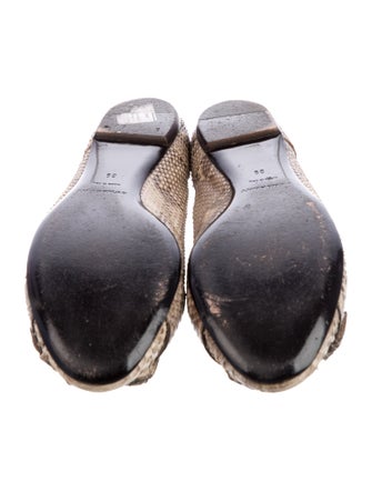 Burberry Prorsum Snakeskin Animal Print Ballet Flats