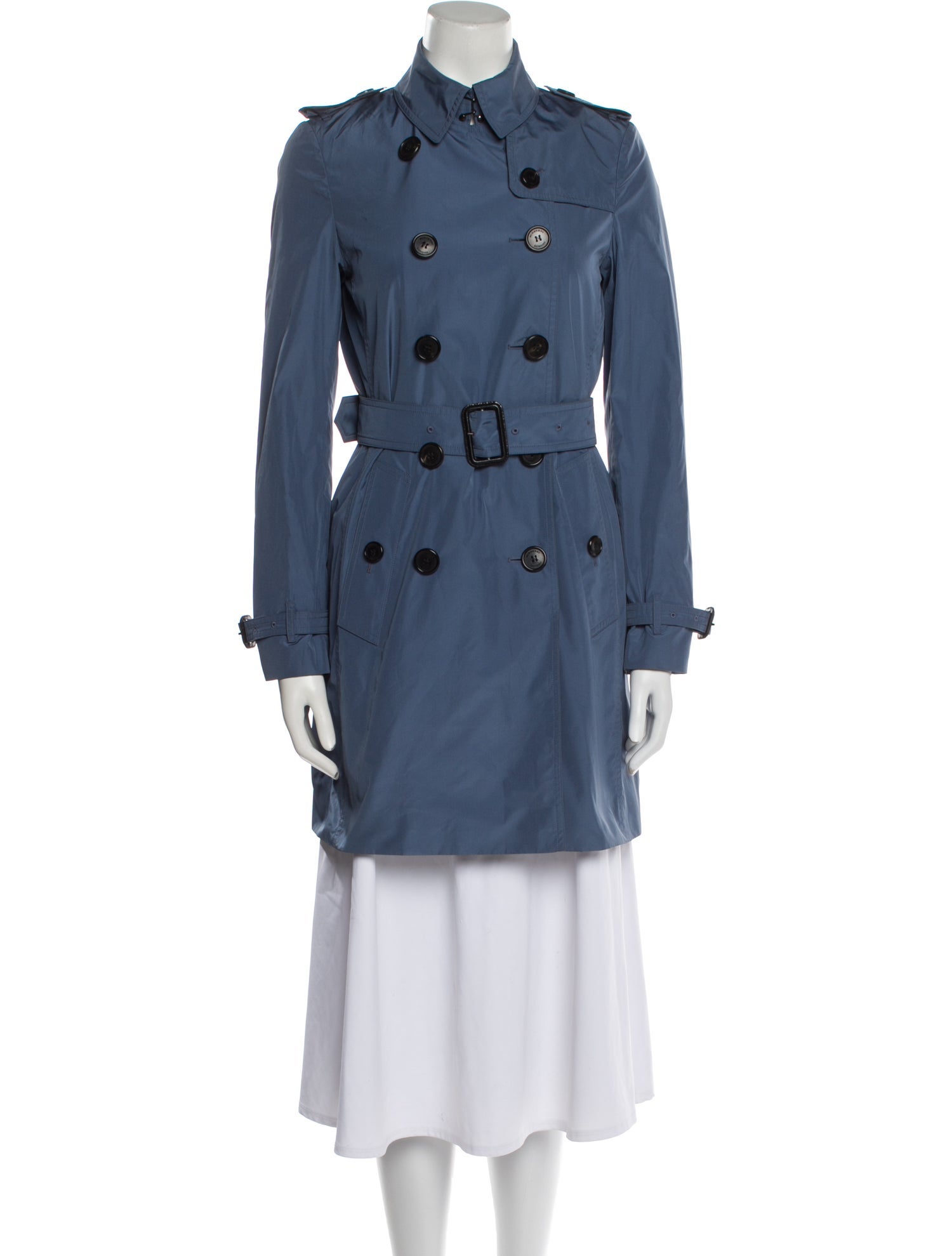 ピカSHOP　Burberry PRORSUM trench coat Burberry Prorsum Black Cotton Mid-Length Trench Coat Size 4