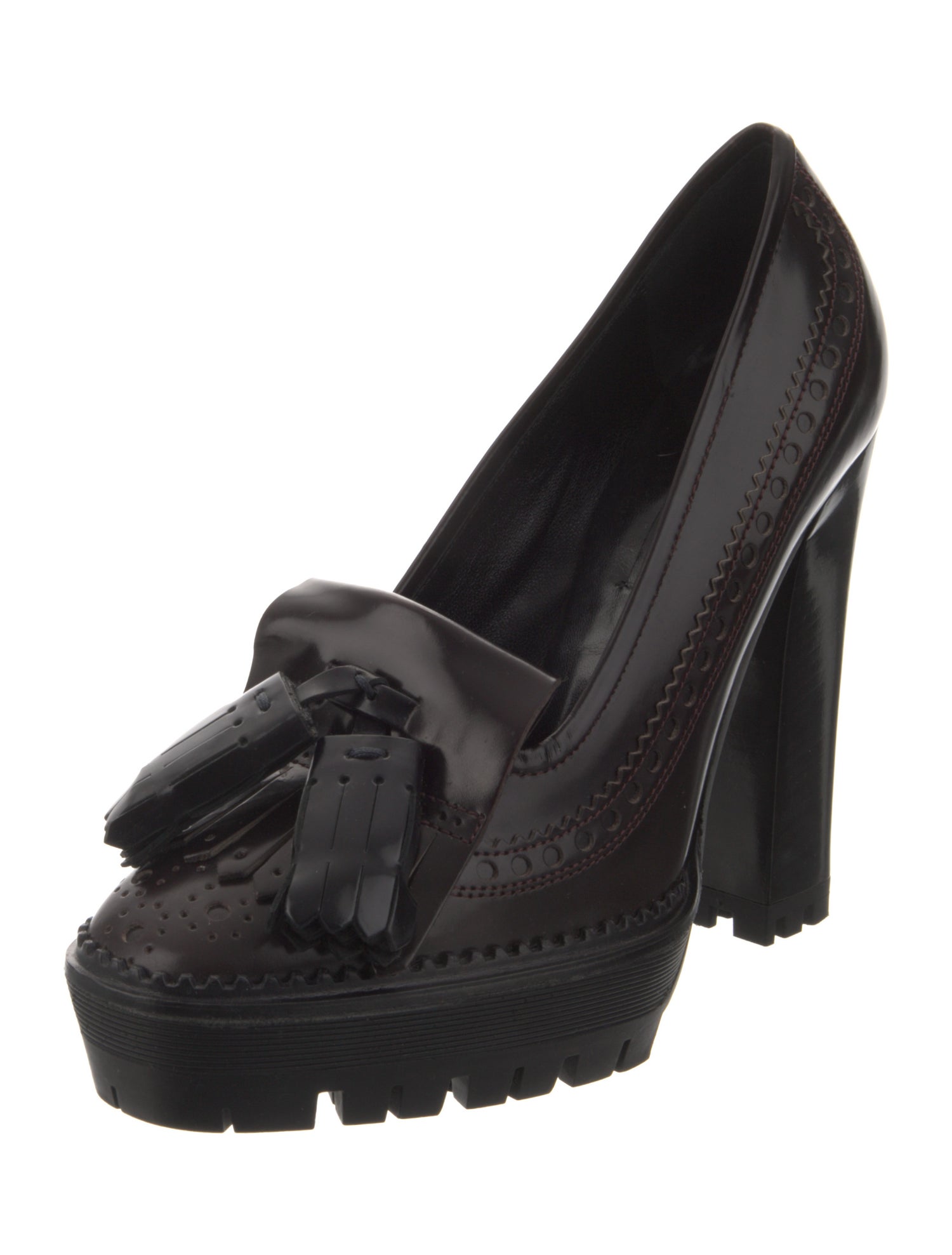 Burberry Prorsum Leather Tassel Accents Pumps
