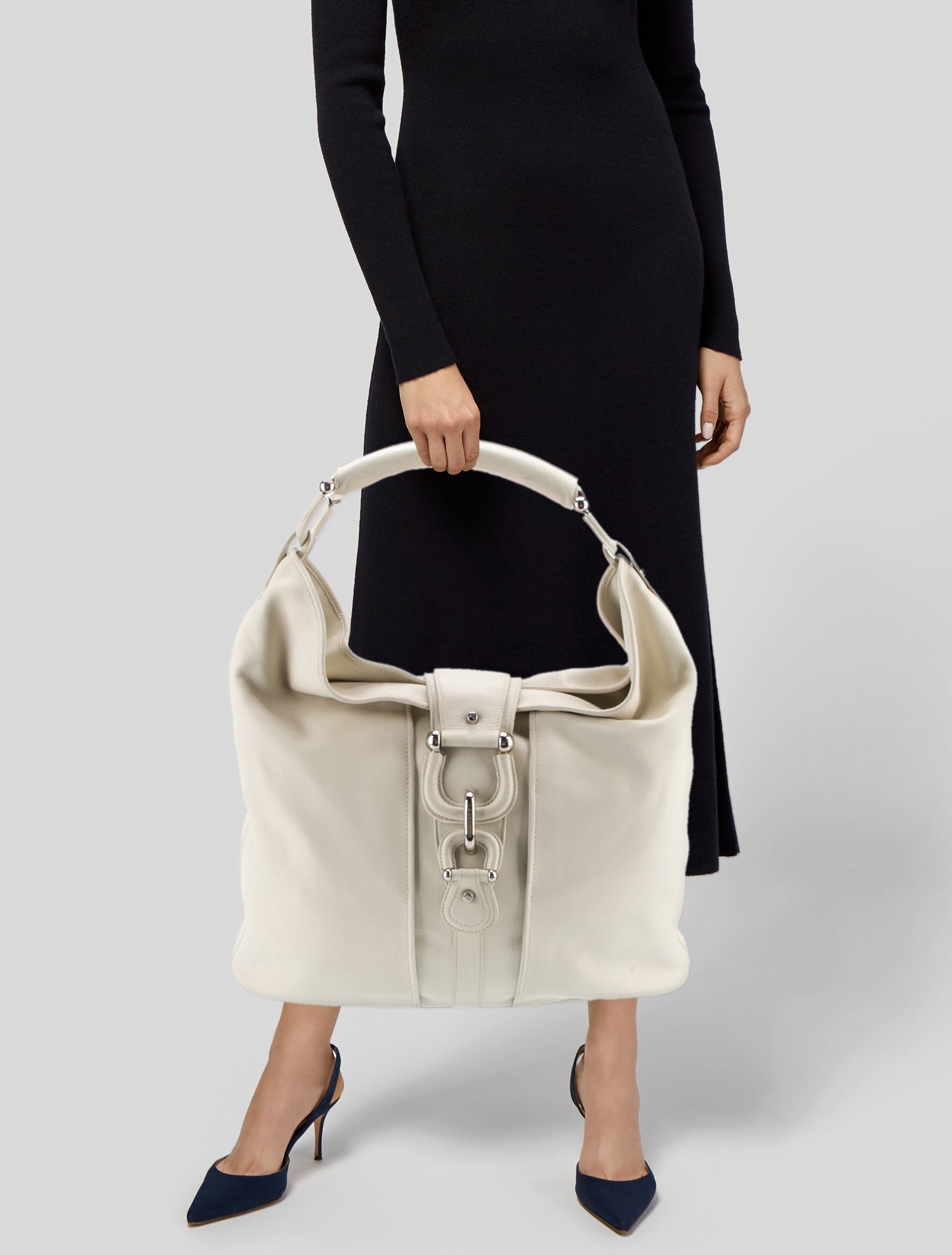 Burberry Leather Hobo Large