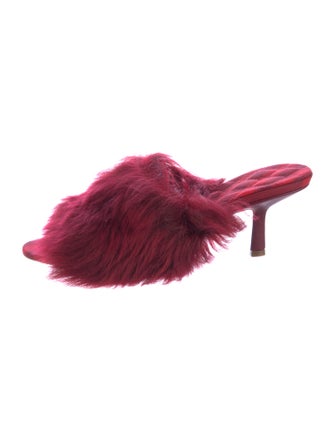 Burberry Prorsum Leather Trim Embellishment Slides