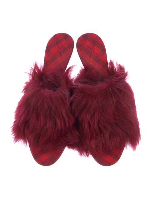 Burberry Prorsum Leather Trim Embellishment Slides