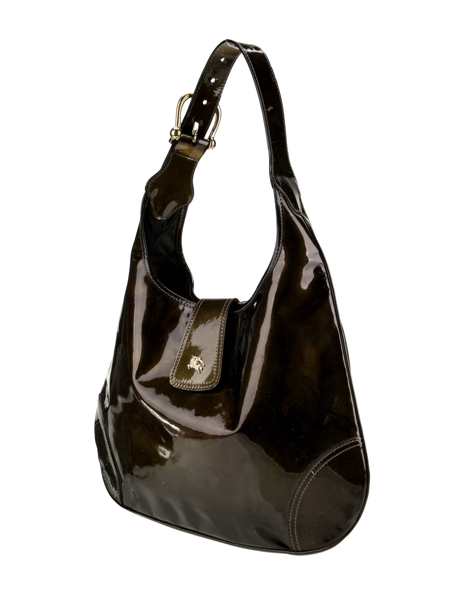Burberry Prorsum Patent Leather Hobo Vintage