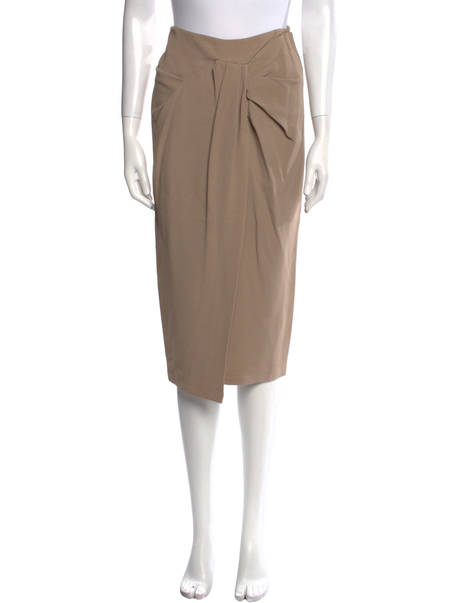 Burberry Prorsum Pleated Accents Midi Length Skirt