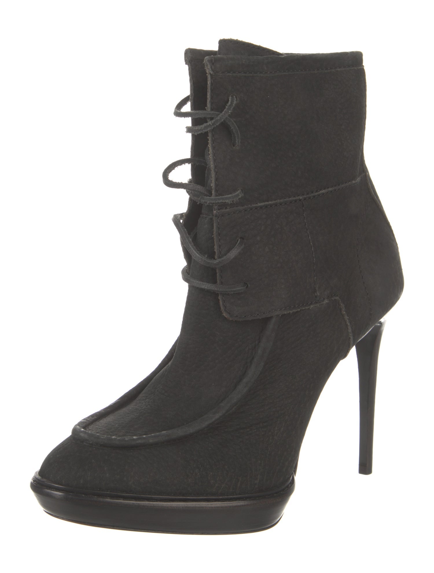 Burberry Prorsum Leather Lace-Up Boots