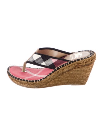 Burberry Prorsum Nova Check Pattern Canvas Espadrilles