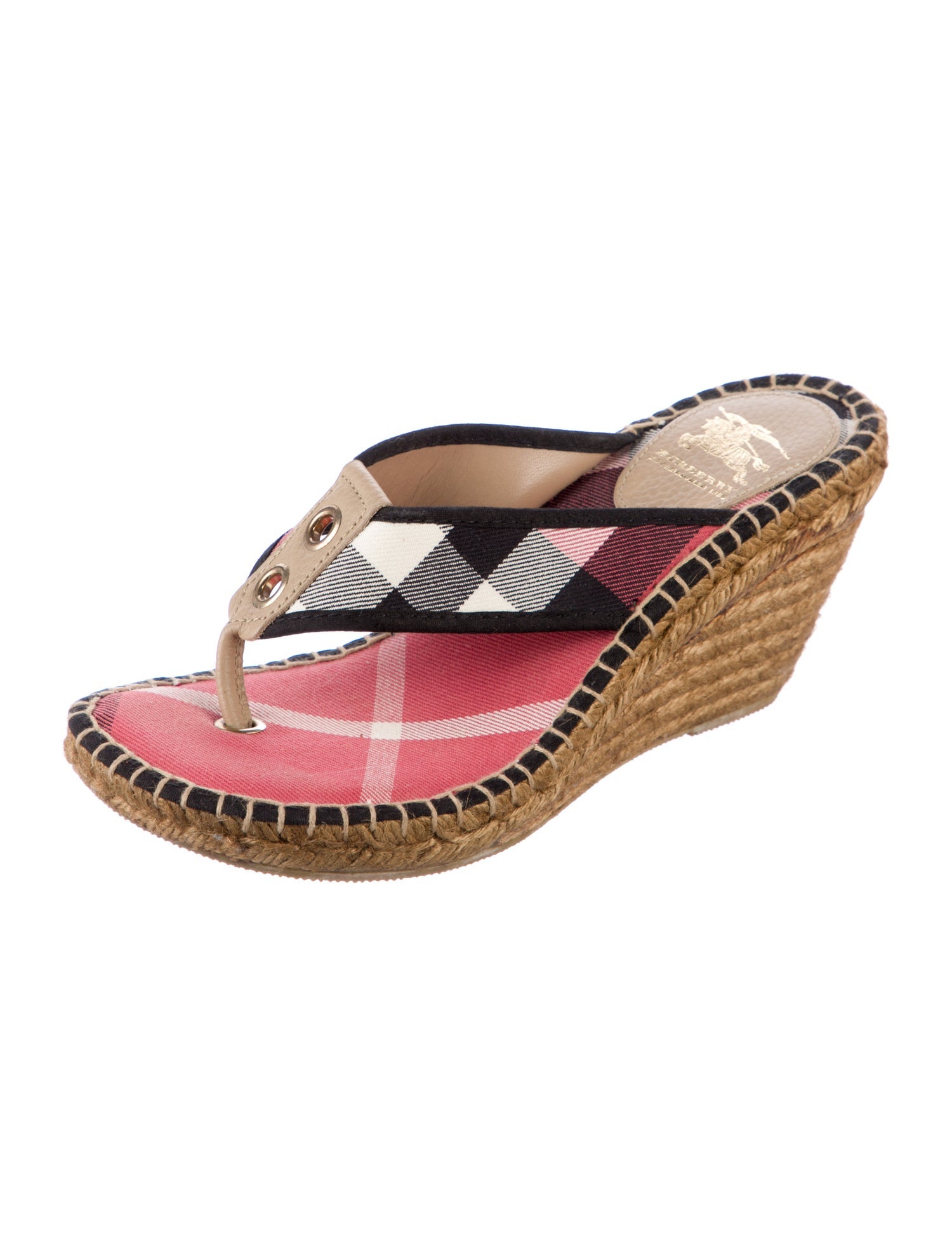 Burberry Prorsum Nova Check Pattern Canvas Espadrilles